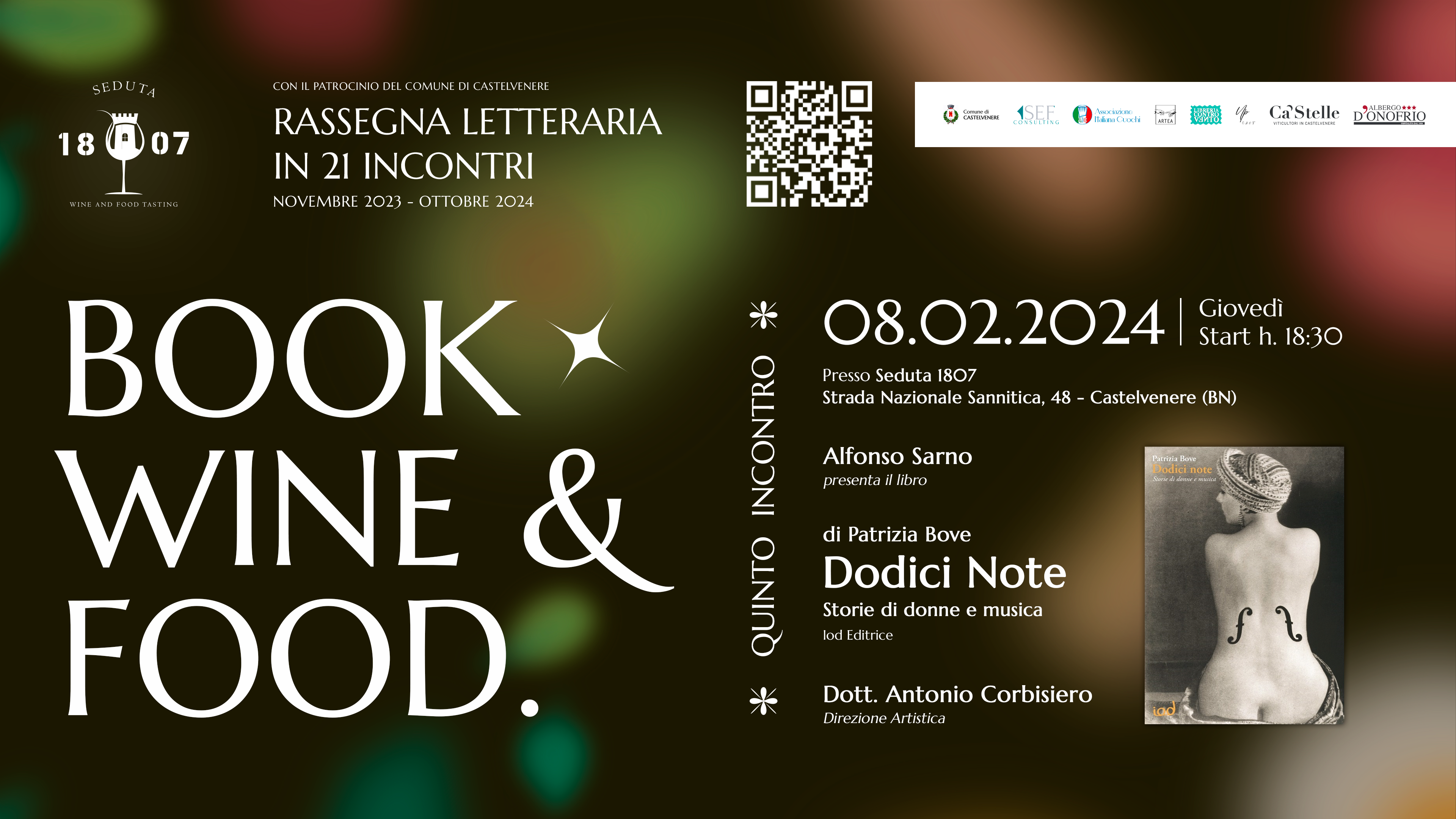 Quinta Tappa della Rassegna “Book, Wine and Food”: Un Viaggio nelle Storie di Donne e Musica con Patrizia Bove
