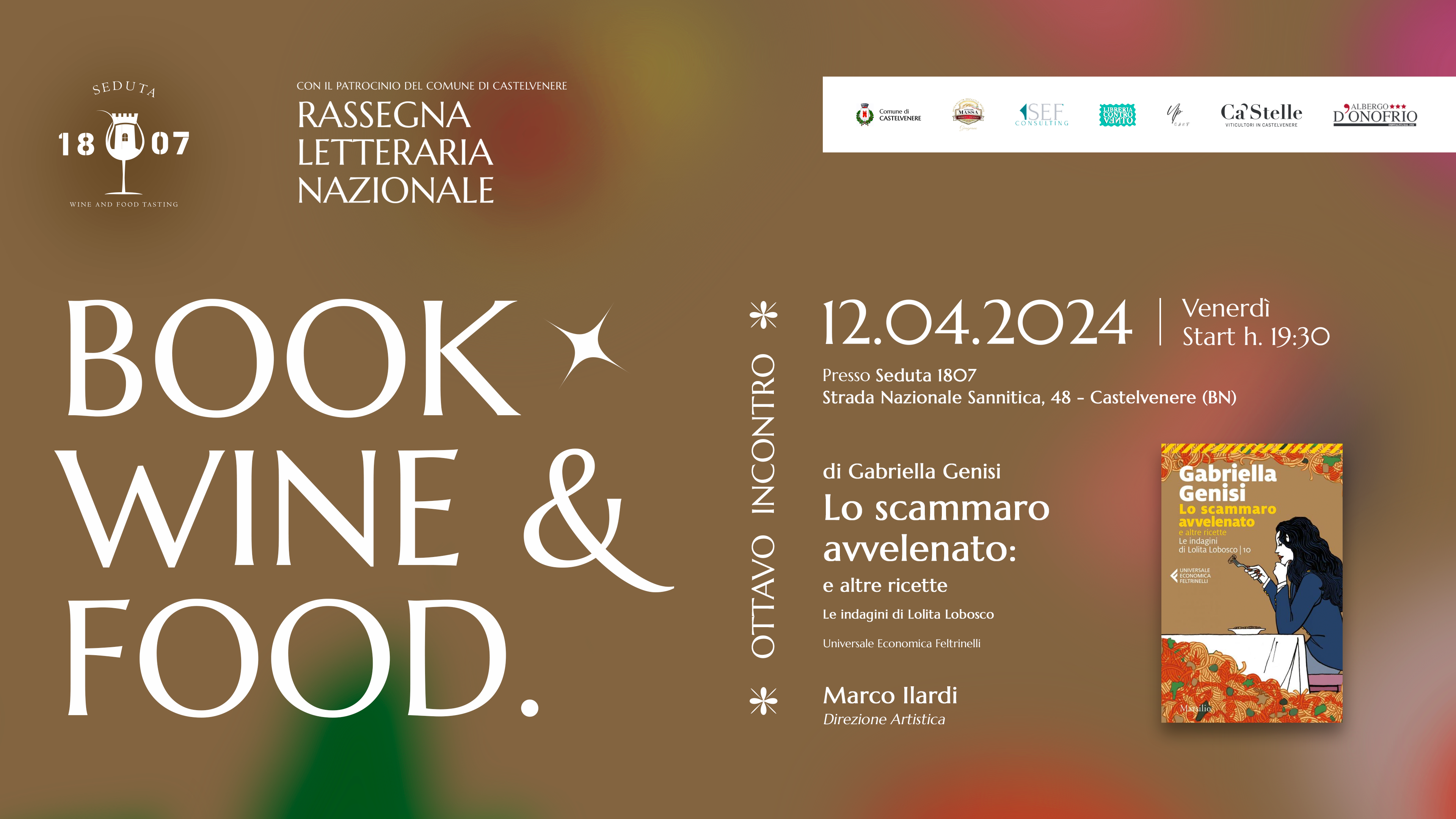 Ottava Tappa della Rassegna “Book, Wine and Food”: “Lo scammaro avvelenato: ed altre ricette” di Gabriella Genisi
